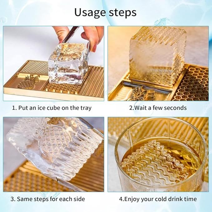 Modern transparent ice maker, ice stamp tray