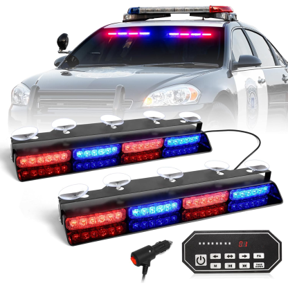 Emergency Strobe Light Bar Controller – 2 x 16.8-inch Amber Safety Light
