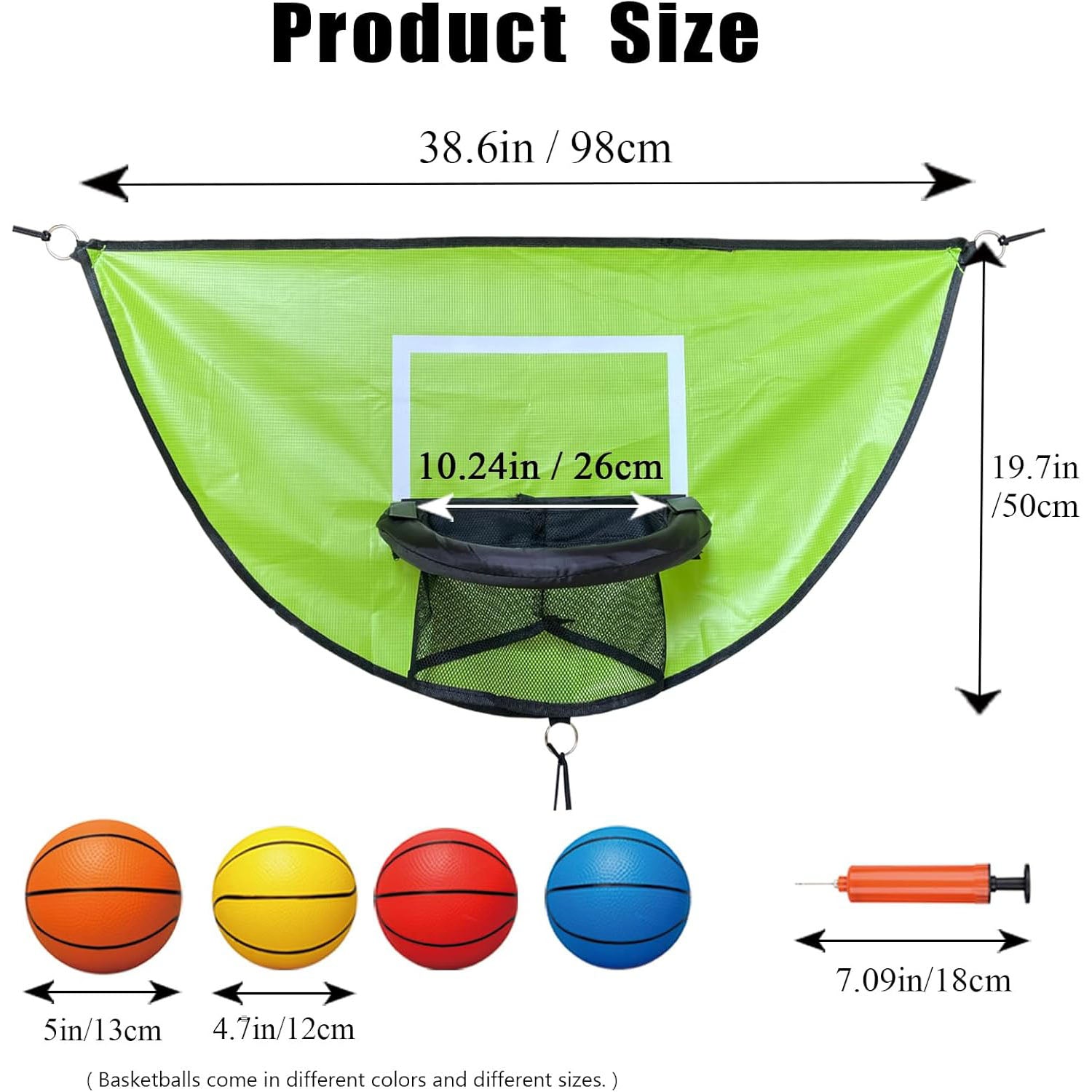 Trampoline Basketball Hoop Set