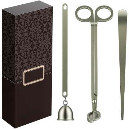 3-in-1 Candle Accessory Set – Wick Trimmer, Candle Snuffer, and Wick Dipper