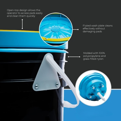 Car Buffer Pad Washer Bucket with Pump Circulation System