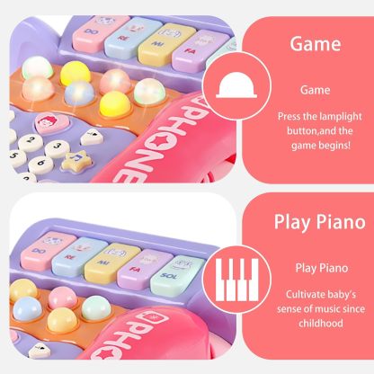 Baby Toy Phone with Music, Lights, and Interactive Features