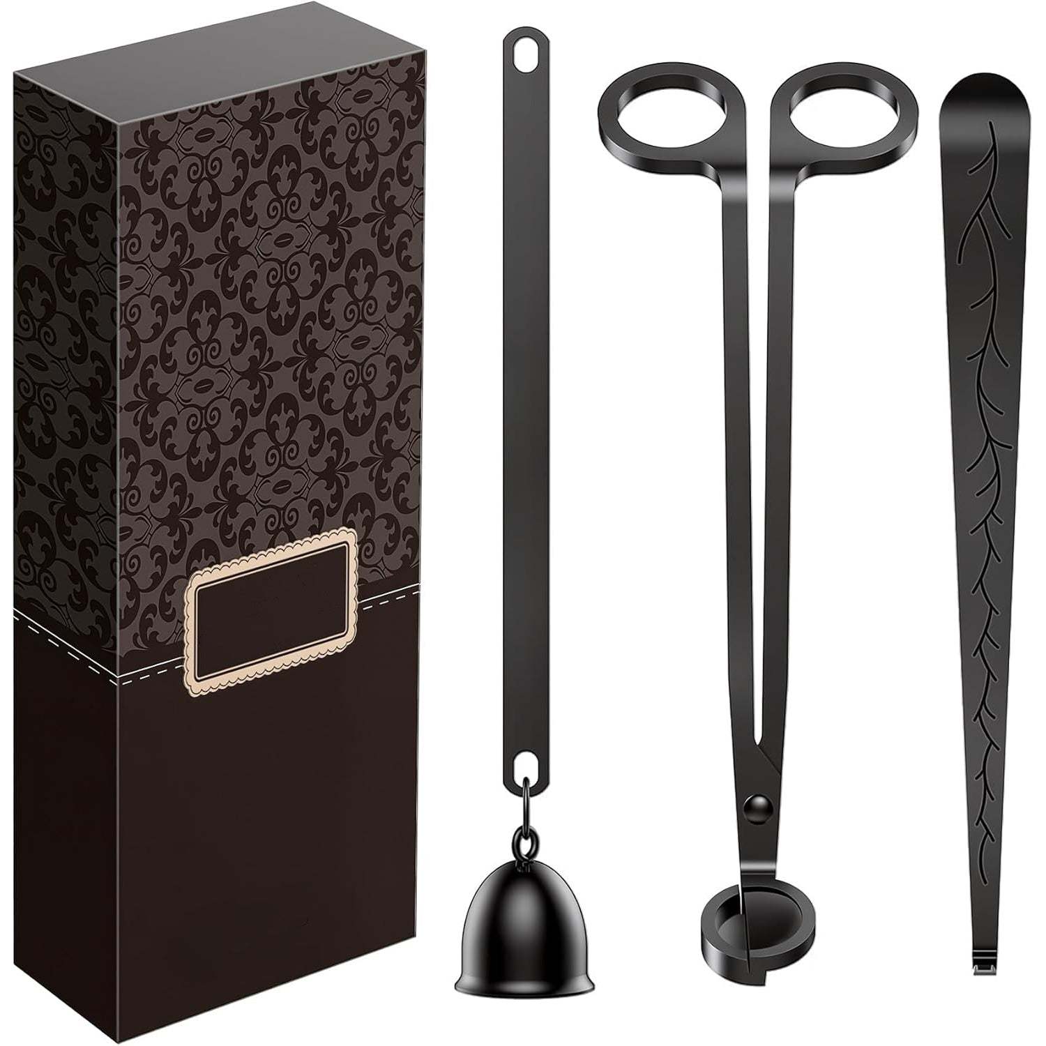3-in-1 Candle Accessory Set – Wick Trimmer, Candle Snuffer, and Wick D