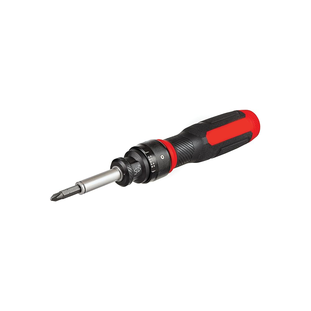 Ratchet screwdriver with 5 cm double-ended drill bit