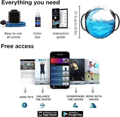 Adjustable Water Weight Training Sphere for Full Body Exercise