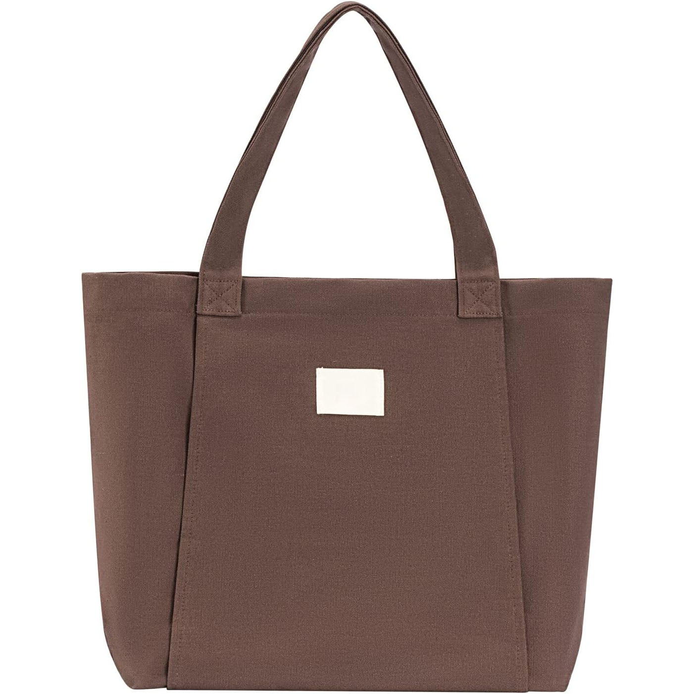 Canvas Tote Bag with Yoga Mat Carrier Pocket – Carryall Shoulder Bag