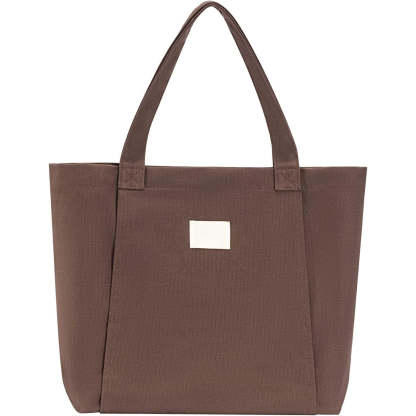 Canvas Tote Bag with Yoga Mat Carrier Pocket – Carryall Shoulder Bag