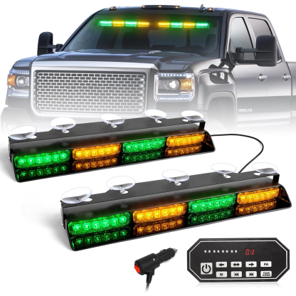 Emergency Strobe Light Bar Controller – 2 x 16.8-inch Amber Safety Light