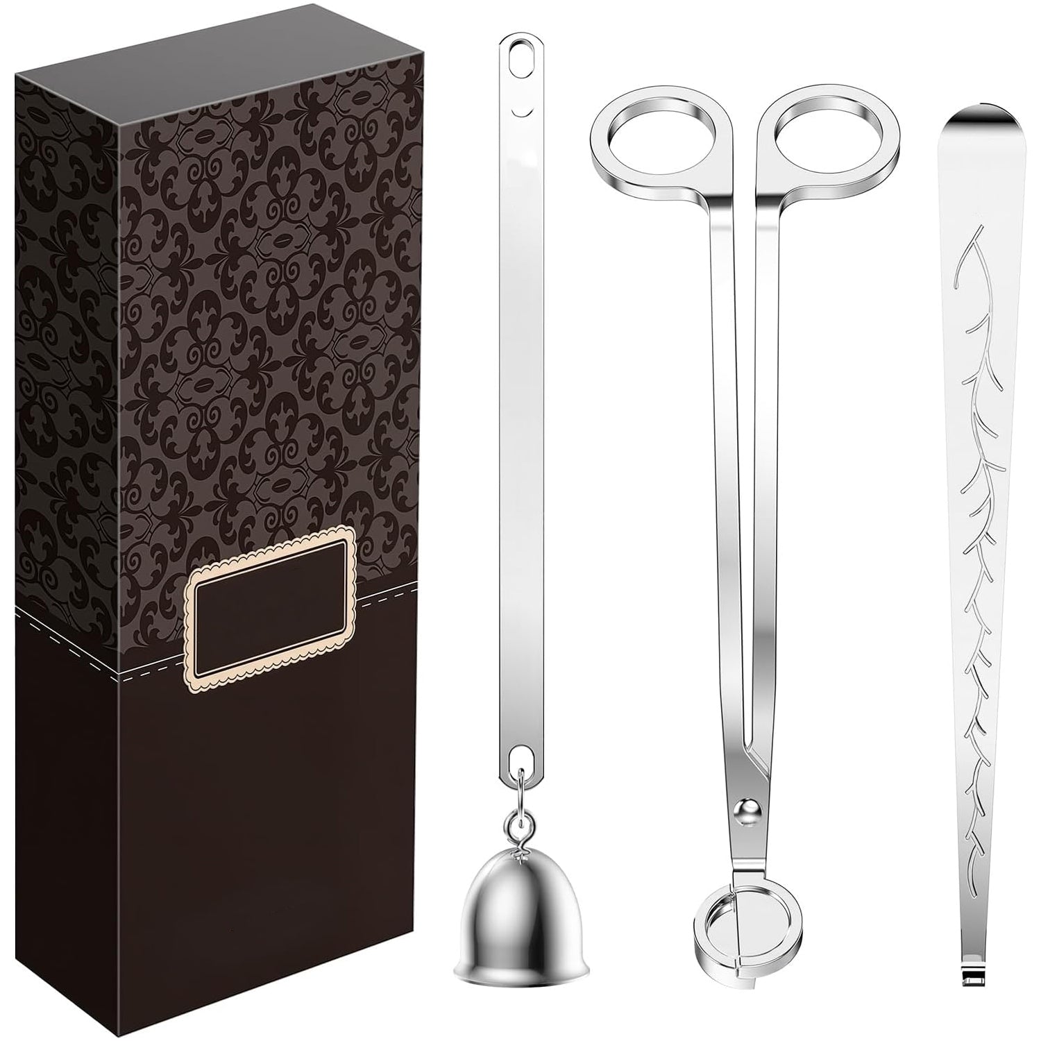 3-in-1 Candle Accessory Set – Wick Trimmer, Candle Snuffer, and Wick Dipper