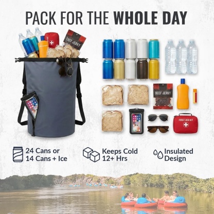 Waterproof Insulated Cooler Backpack 20L for Camping and Outdoor Adventures