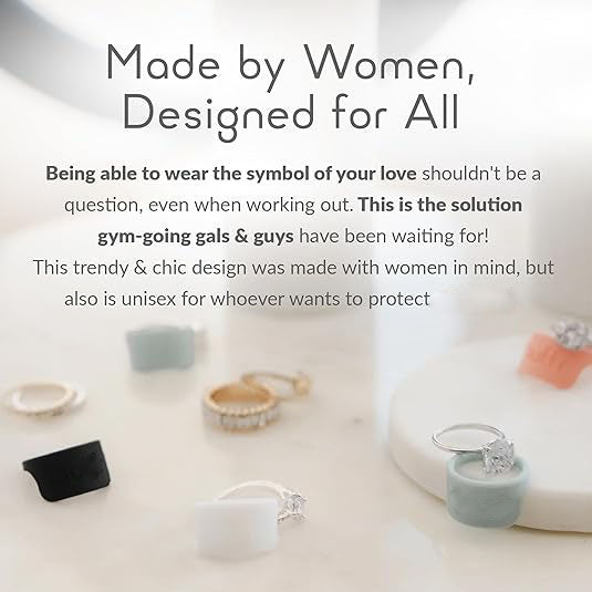 Sport Silicone Ring Protector – Gym & Fitness Wedding Ring Protector for Women – Safety Non-Slip Rubber Ring Guard