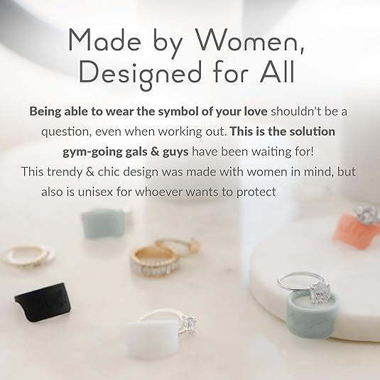 Sport Silicone Ring Protector – Gym & Fitness Wedding Ring Protector for Women – Safety Non-Slip Rubber Ring Guard