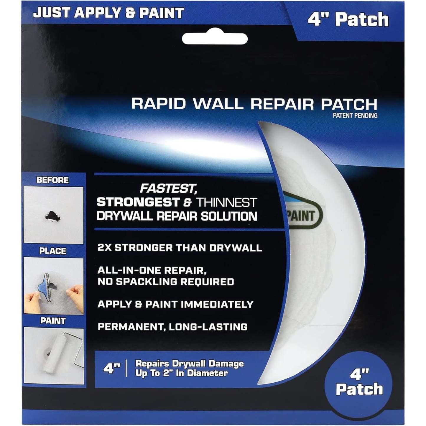 Quick Wall Repair Patch – 2-Inch All-in-One Drywall Fix