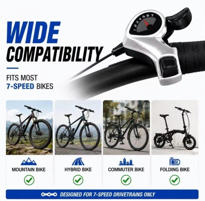 Universal 7 Speed Bike Shifting Lever with Aluminum Body