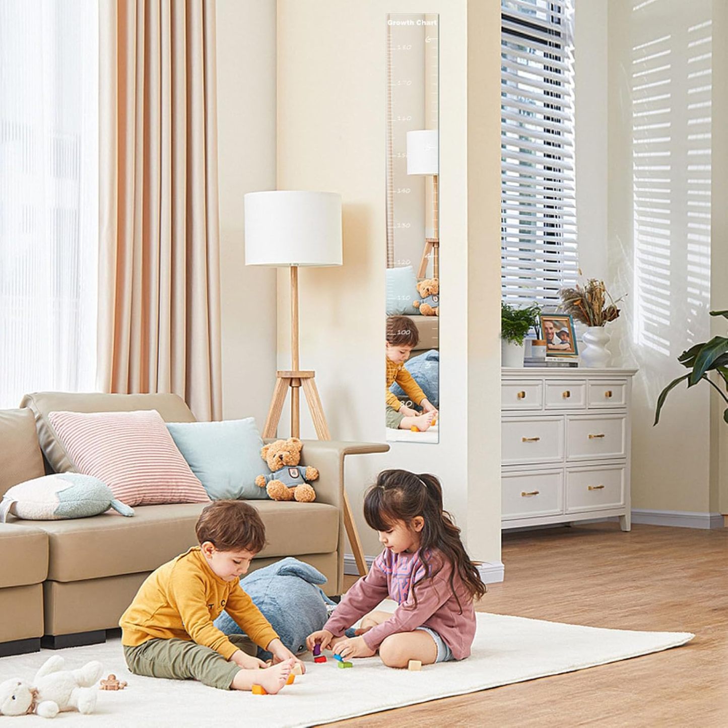 7-Piece Kids Growth Height Chart | Wall Decor for Living Room