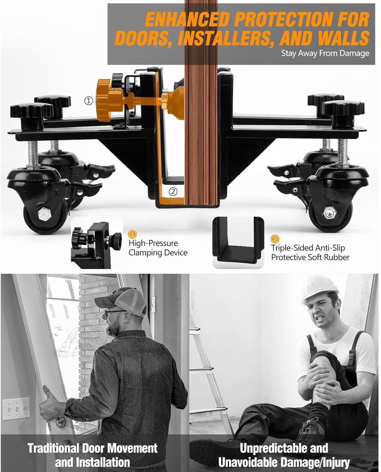 Heavy Duty Panel Handling Cart for Drywall and Door Transport
