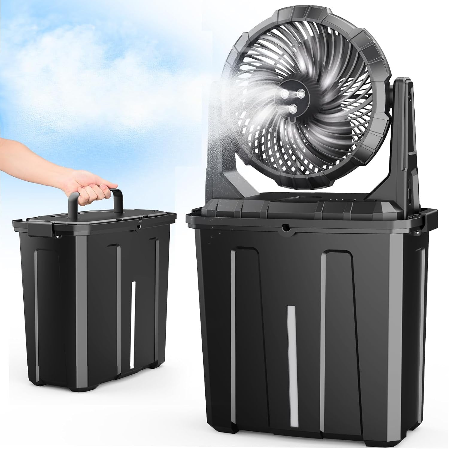 Misting Fan – 9L Outdoor Cooling Fan | 20000mAh Rechargeable