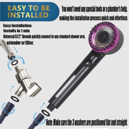 Shower head with handheld shower head, high pressure and high flow