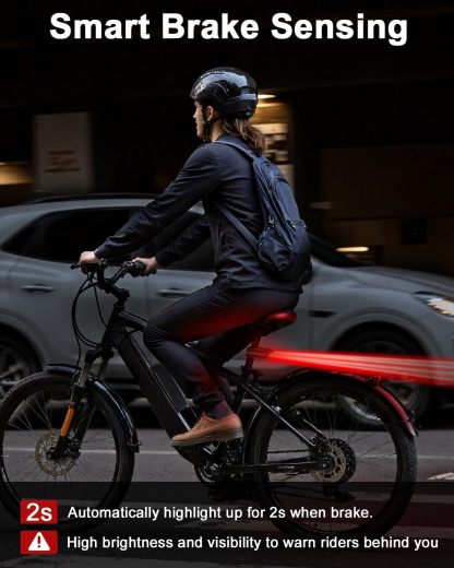 Smart Bike Alarm Tail Light – Hidden 'Find My' Tracker Slot & Brake Sensor
