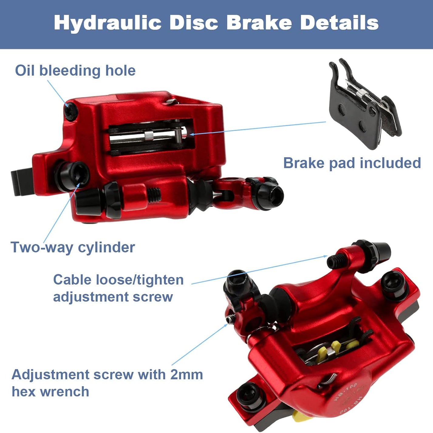 Cable-Actuated Hydraulic Disc Brake Calipers
