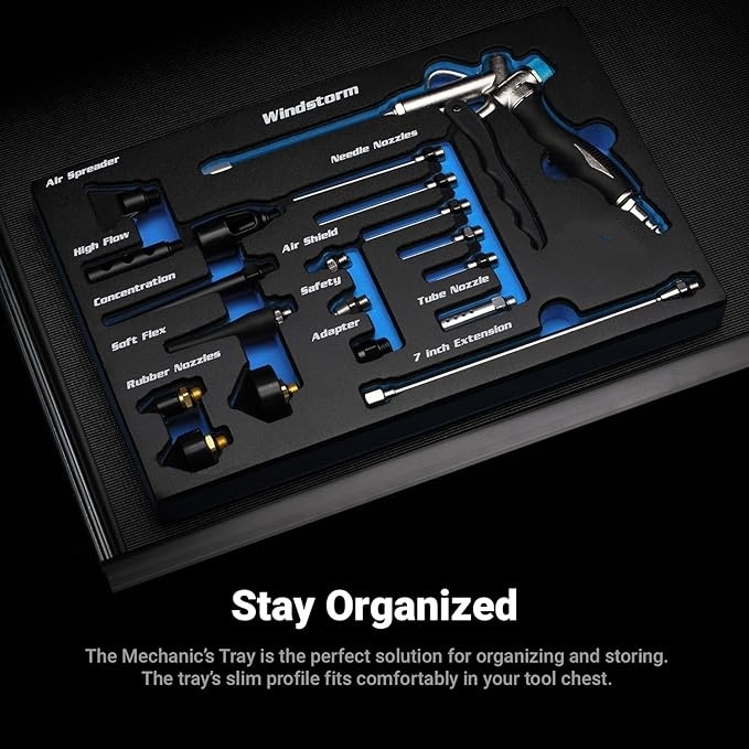 19 Piece Air Blow Gun Kit for Workshop and Automotive Cleaning