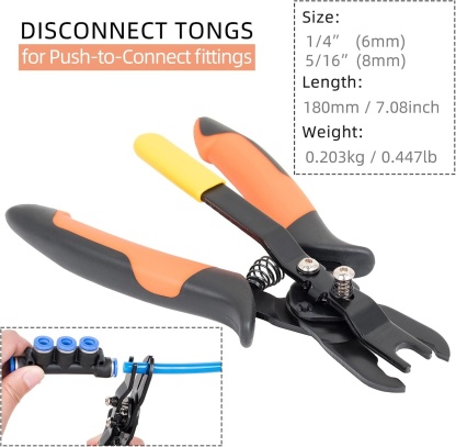 Push-to-Connect Pneumatic Fitting Disconnect Tool for Air Hoses