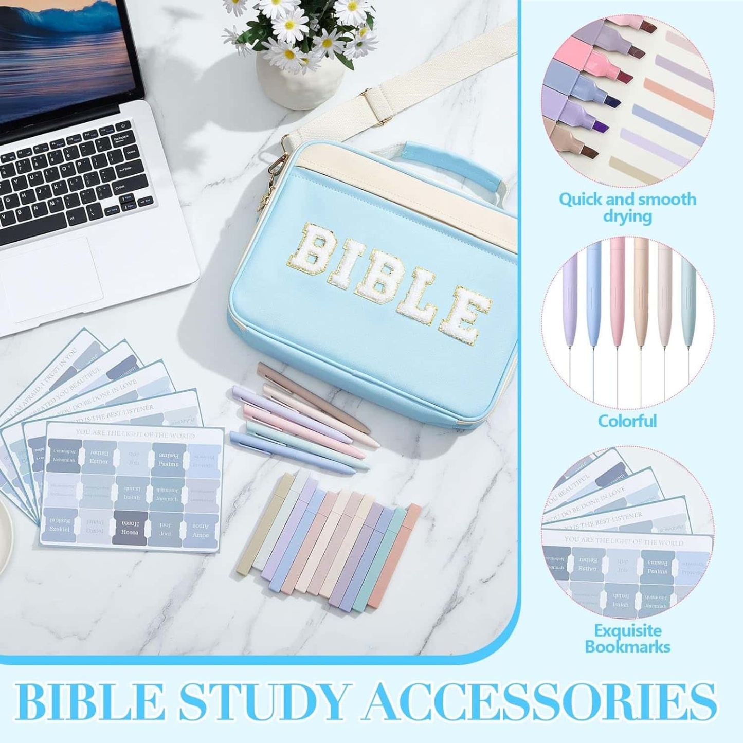 All-in-One Floral Bible Carry Bag & Study Set for Women 👛📖✨