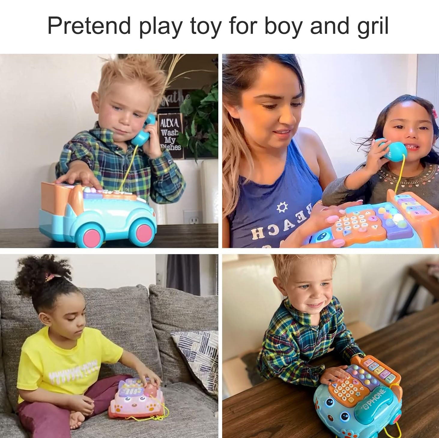 Baby Toy Phone with Music, Lights, and Interactive Features