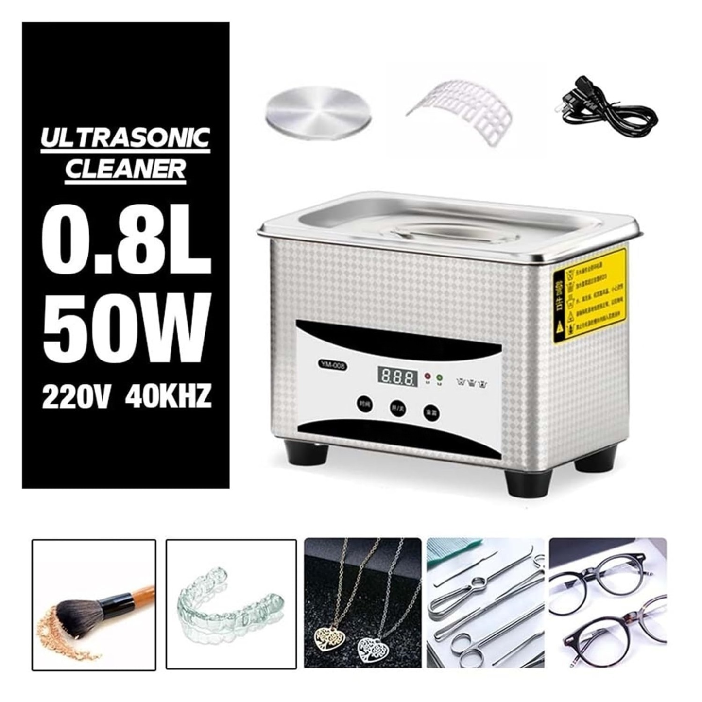 Multi Purpose Ultrasonic Cleaner for Jewelry Glasses and Small Tools