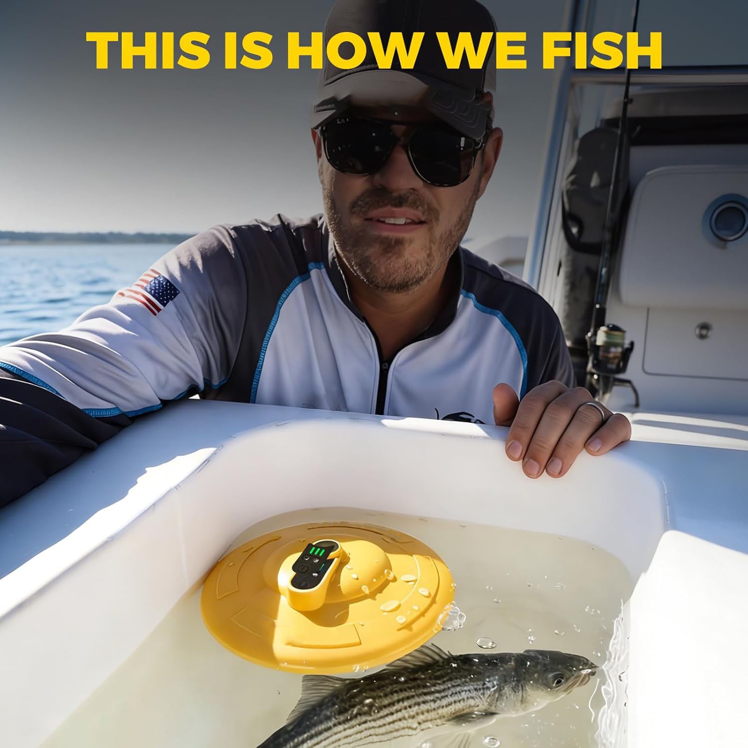 Floating Rechargeable Bait Bucket Aerator