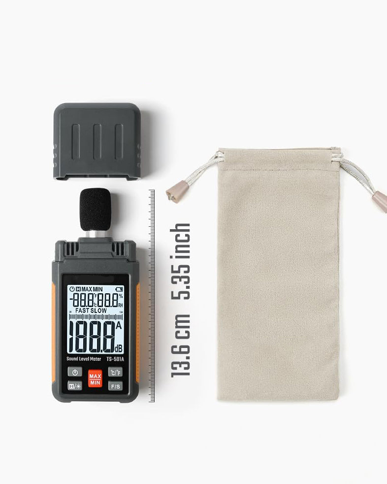 Decibel Meter – 2.25 Inch Backlit LCD Display, Portable Sound Pressure Level (SPL) Tester with A-weighting Function