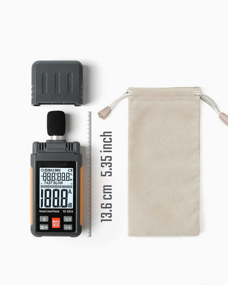 Decibel Meter – 2.25 Inch Backlit LCD Display, Portable Sound Pressure Level (SPL) Tester with A-weighting Function