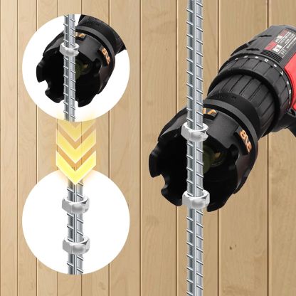 Hex Shank Nut Driver Drill Bit Attachment | For Pipe Framework and Support Systems