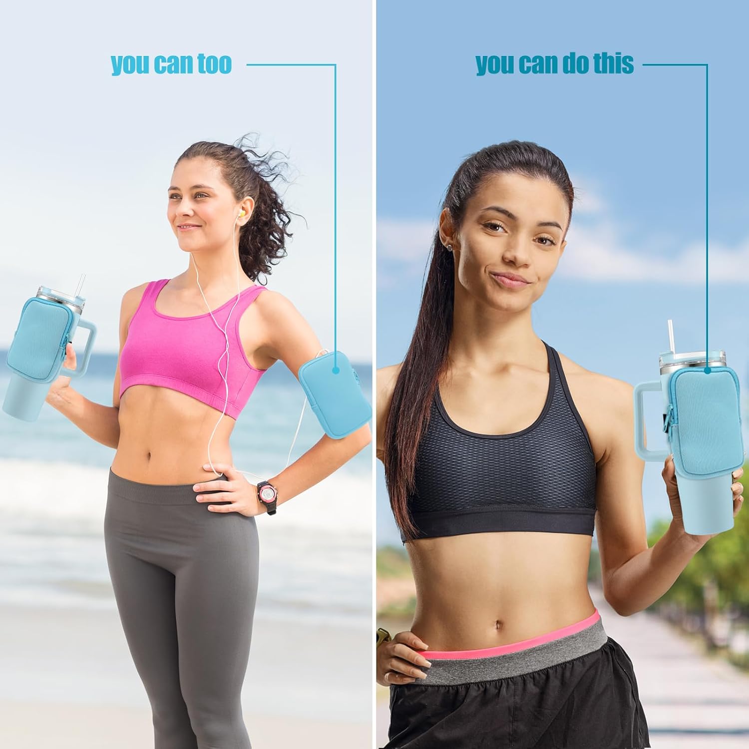 Water Bottle Pouch for Women – Compatible with Tumblers