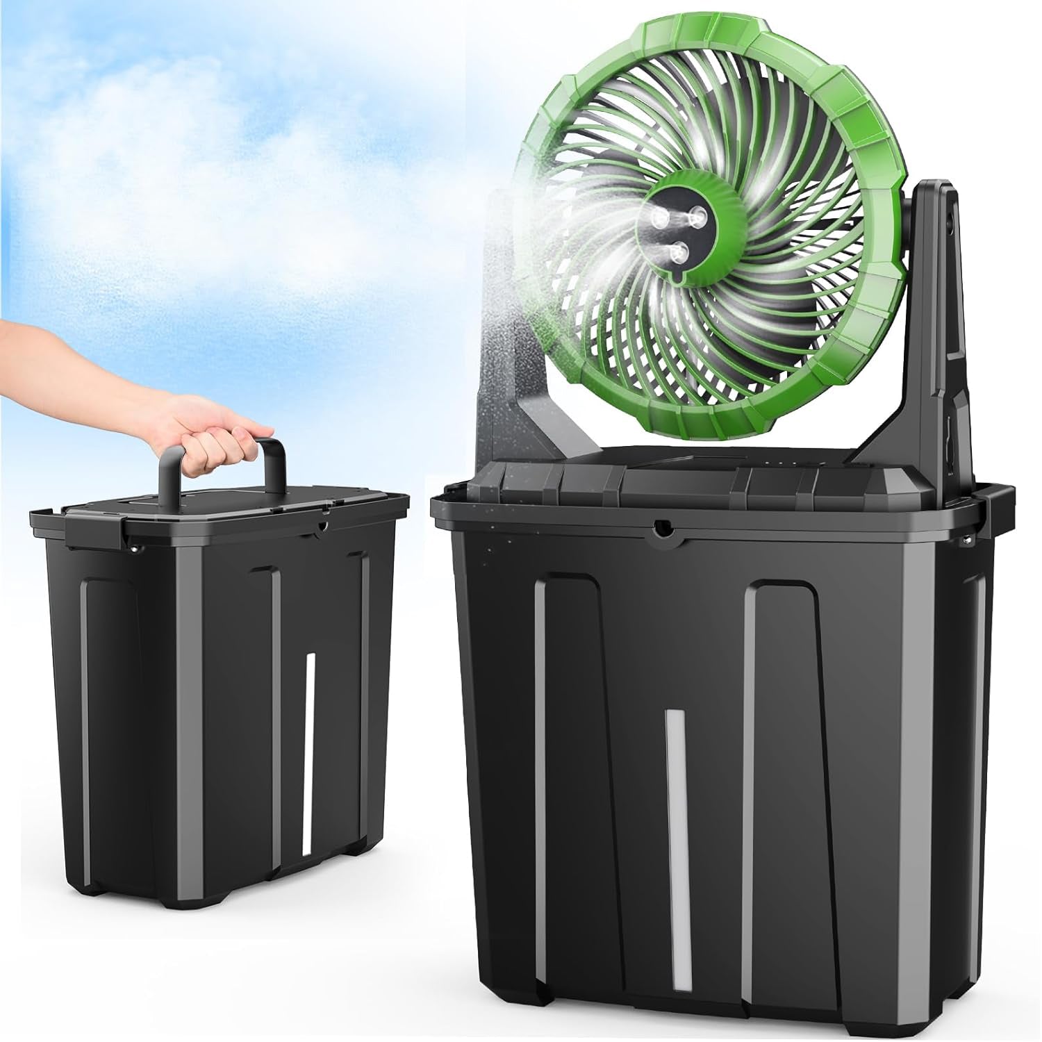 Misting Fan – 9L Outdoor Cooling Fan | 20000mAh Rechargeable