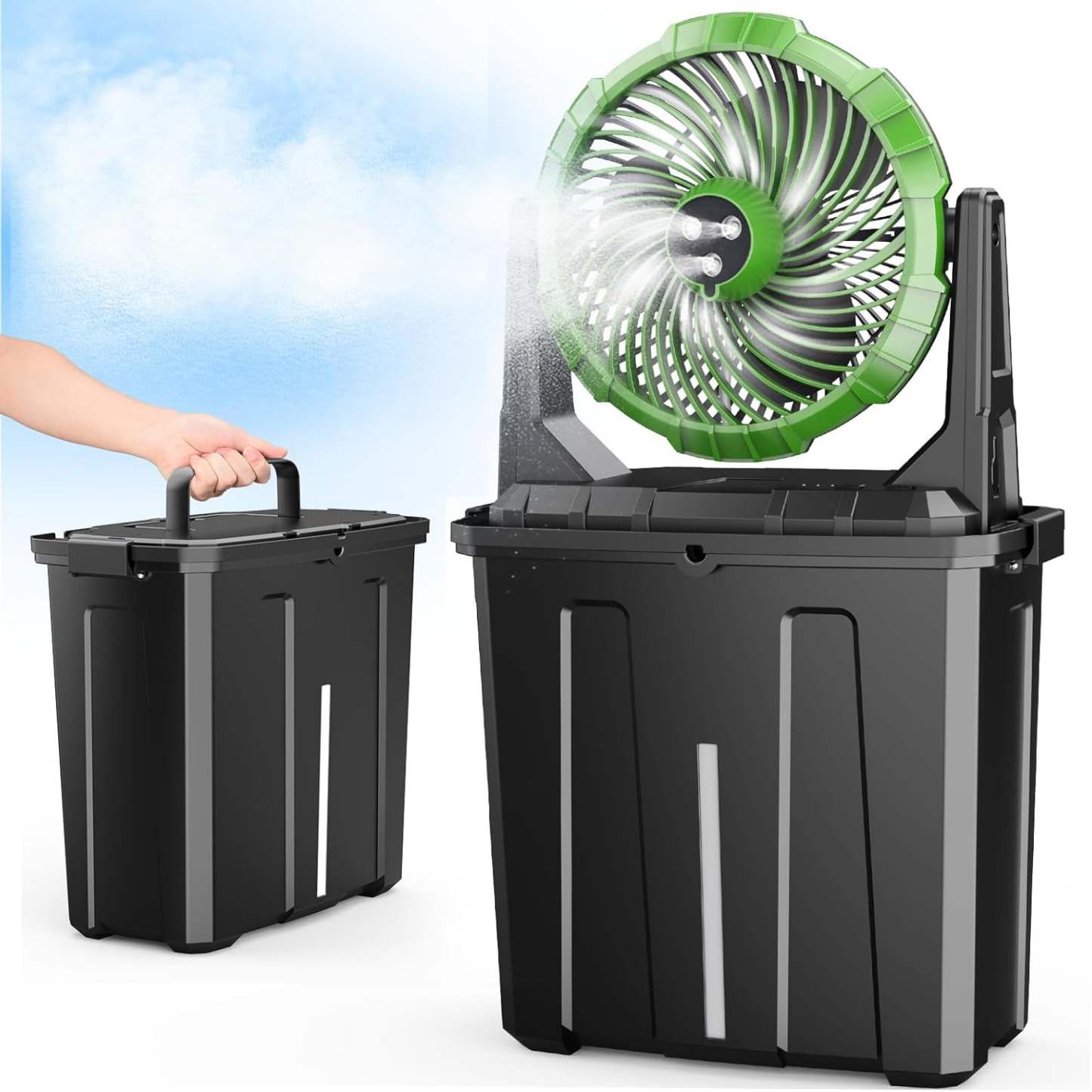Misting Fan – 9L Outdoor Cooling Fan | 20000mAh Rechargeable