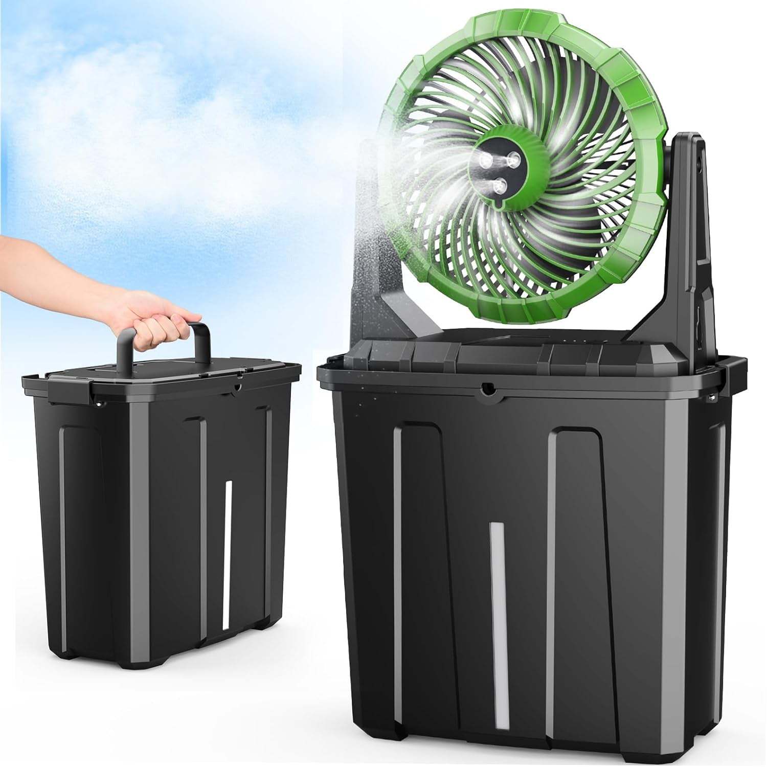 Misting Fan – 9L Outdoor Cooling Fan | 20000mAh Rechargeable