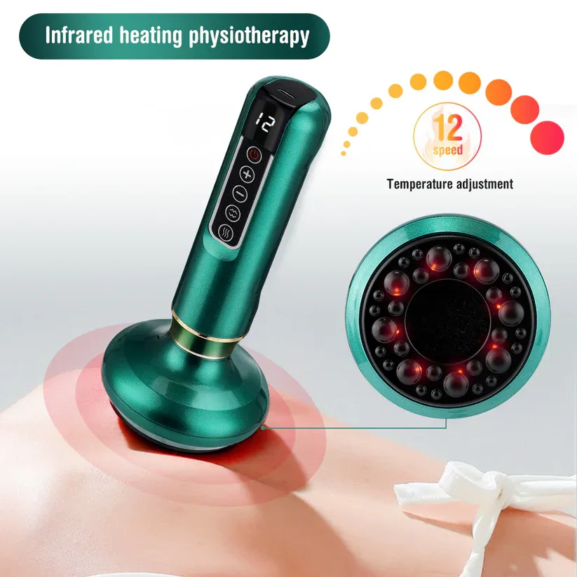 Electric Cupping Massager Set - 12 Speed with Infrared Heat