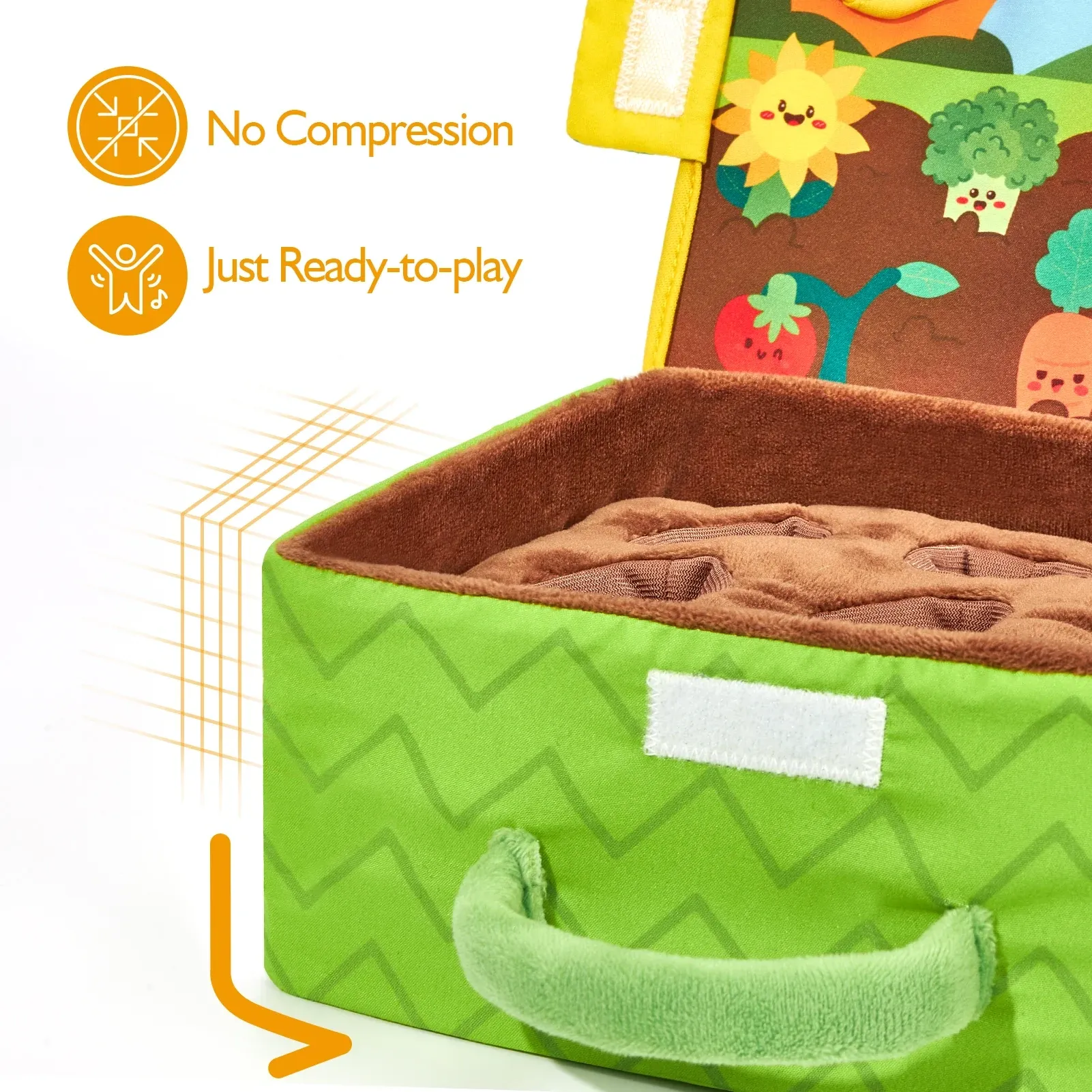 Baby's First Sensory Garden Toy – Montessori-Inspired Pull & Play Set 