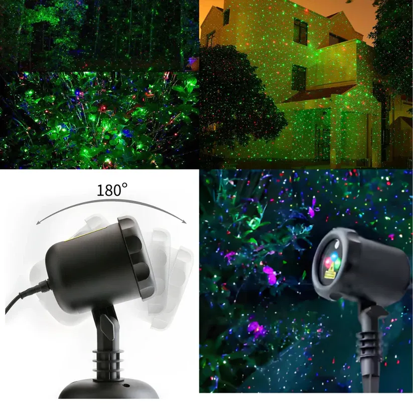 High-Power 3D Christmas Laser Projector - Outdoor Holiday Light Display
