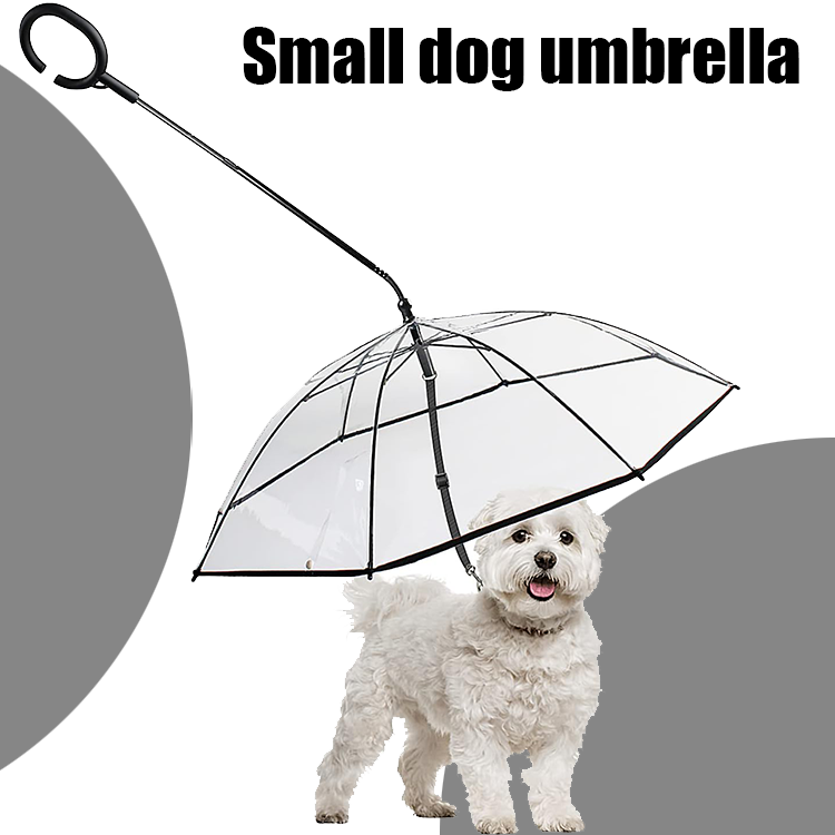 Dog sunshade for rainy days, with adjustable leash