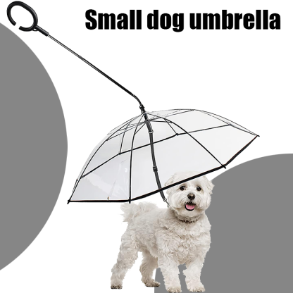 Dog sunshade for rainy days, with adjustable leash