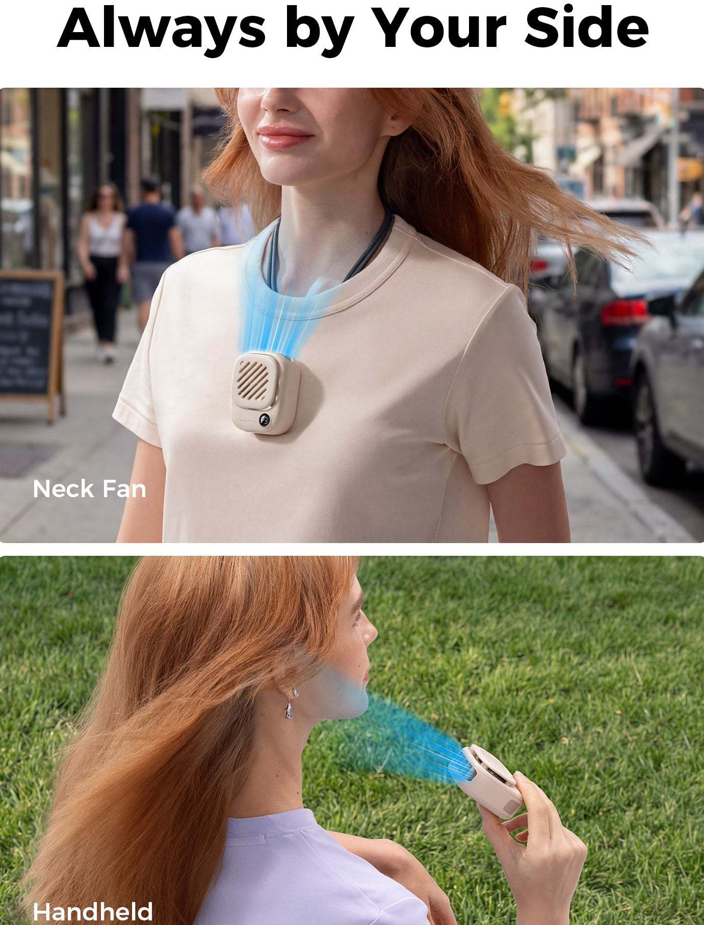 Compact Portable Neck Fan – Magnetic Wearable Cooling Fan