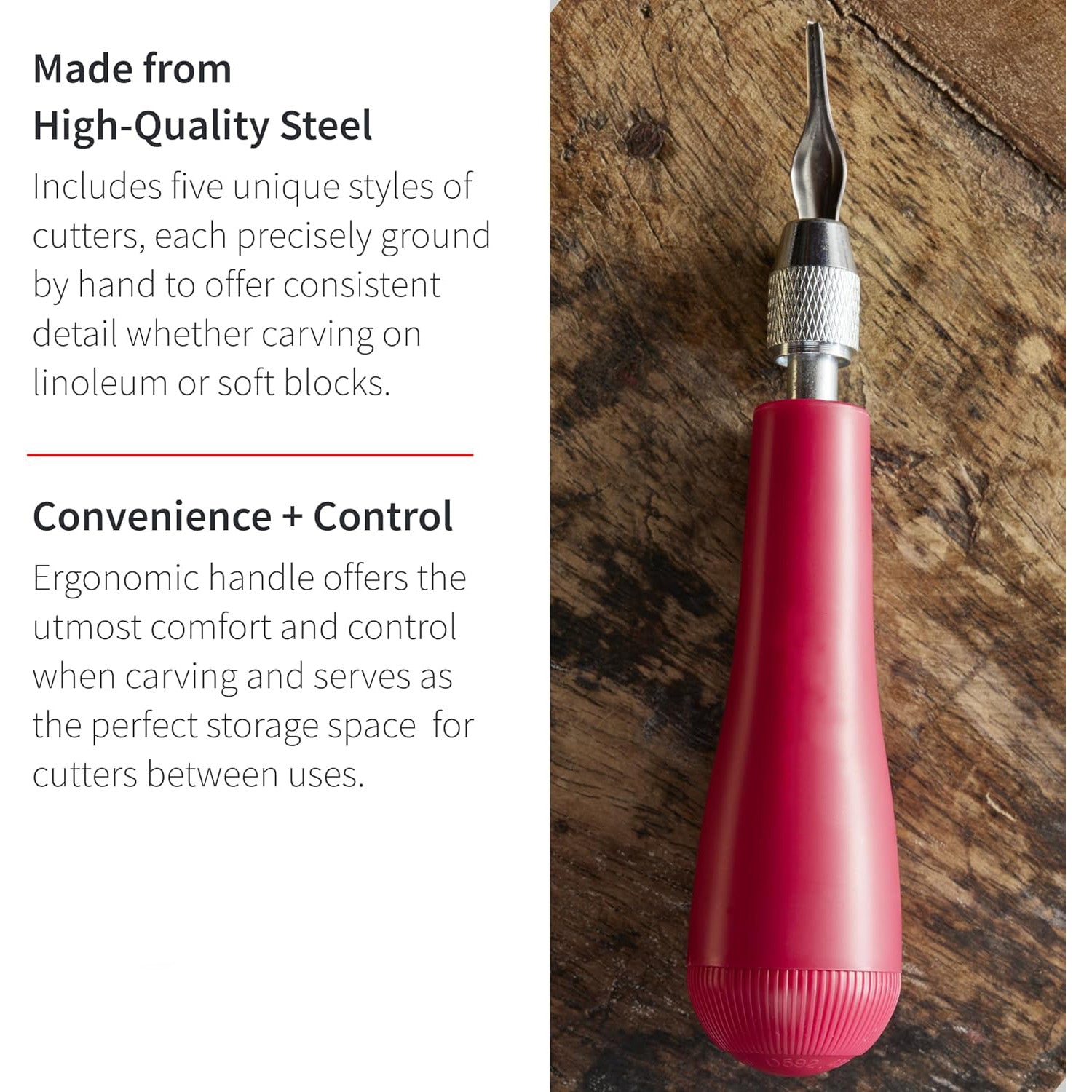 Multi-Functional Felting Cutter Tool Set, Includes 5 Blade Sizes & Comfortable Handle