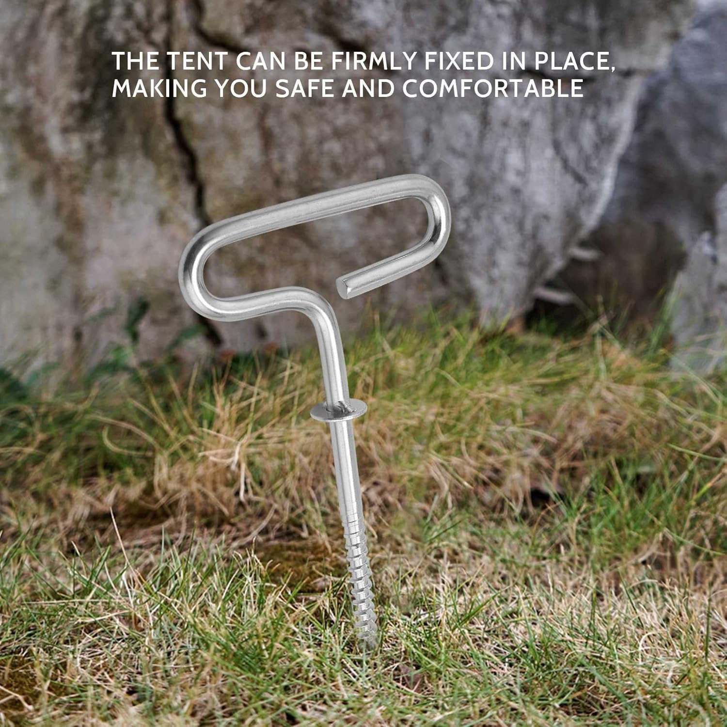 Ice Fishing Shelter Anchor – Ice Shanty Anchor Outdoor Camping Tent Threaded Tent Peg