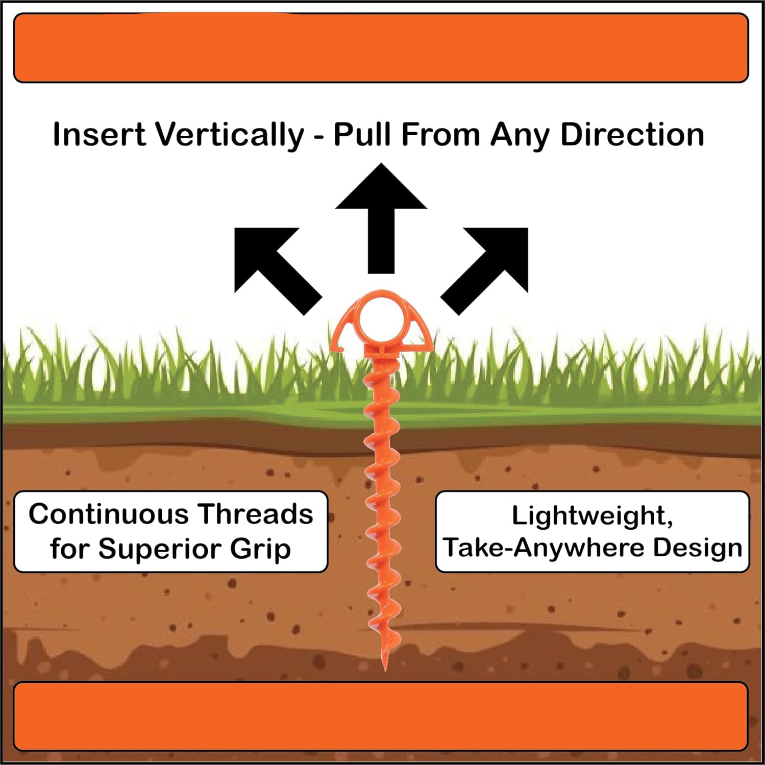 Small Spiral Ground Anchor – Lightweight, Durable, and Easy to Install for Outdoor