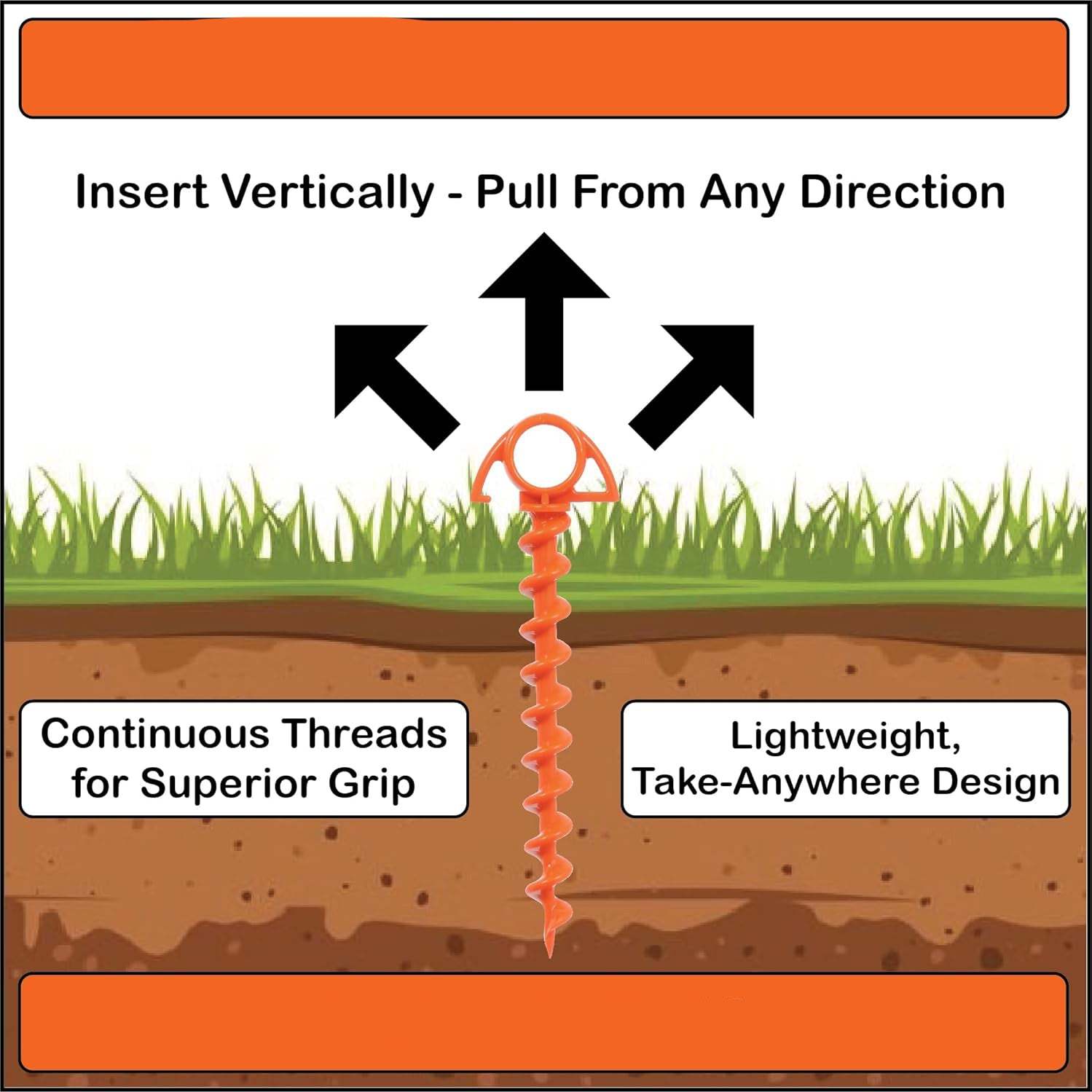 Small Spiral Ground Anchor – Lightweight, Durable, and Easy to Install for Outdoor