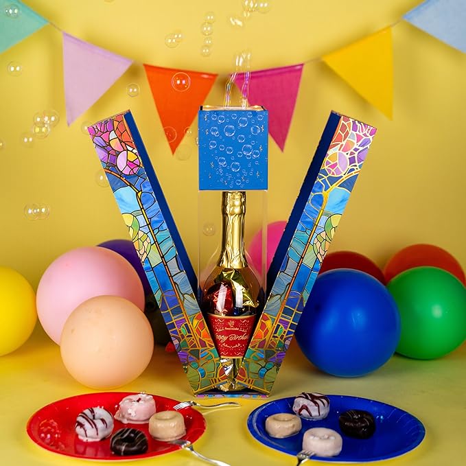 Birthday Bubble Box Surprise Gift with Floating Bubbles Effect