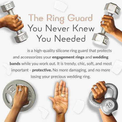 Sport Silicone Ring Protector – Gym & Fitness Wedding Ring Protector for Women – Safety Non-Slip Rubber Ring Guard