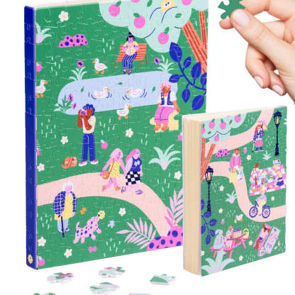 Puzzle Journal for Adults – Plastic Jigsaw Book Cover Notebook